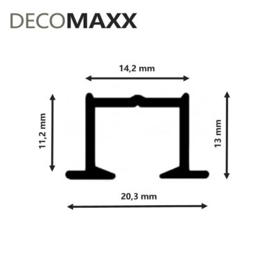 Inbouw Gordijnrails - Zwart | Decomaxx - Afbeelding 5
