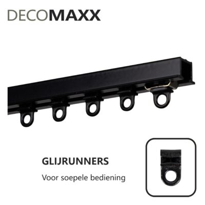 Inbouw Gordijnrails - Zwart | Decomaxx - Afbeelding 3