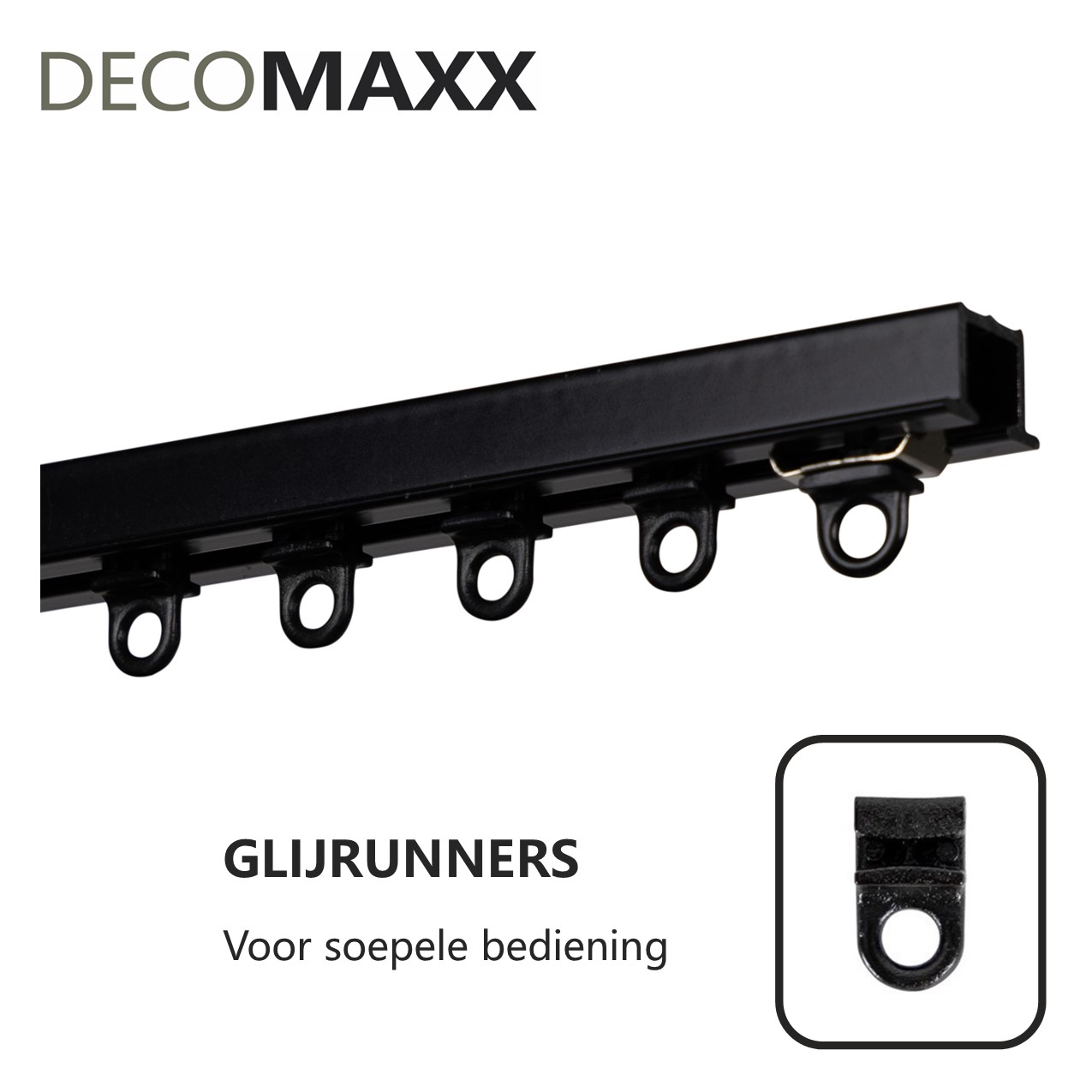 Inbouw Gordijnrails - Zwart | Decomaxx - Afbeelding 3