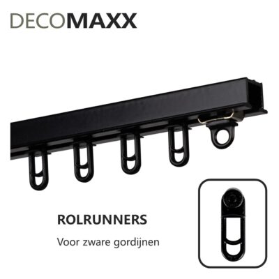 Inbouw Gordijnrails - Zwart | Decomaxx - Afbeelding 4