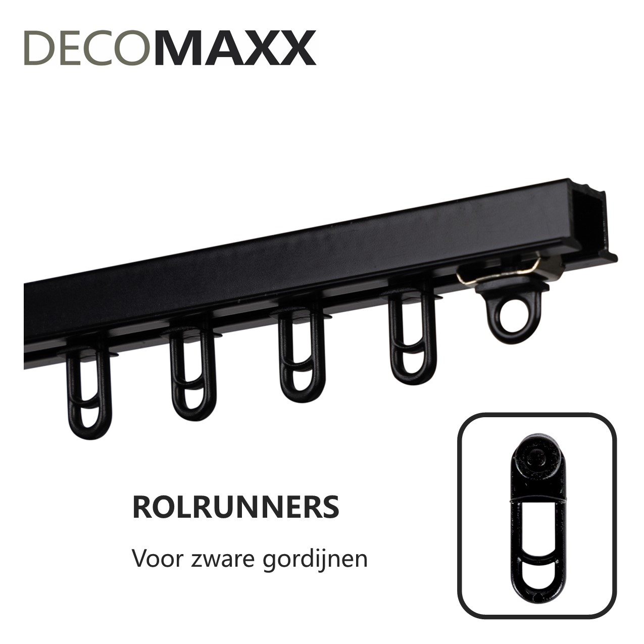 Inbouw Gordijnrails - Zwart | Decomaxx - Afbeelding 4